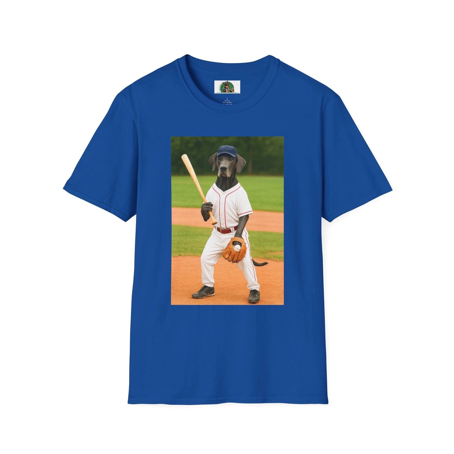 Great Dane Baseball T-Shirt — Sports Dog Tee T-Shirt Printify Royal S