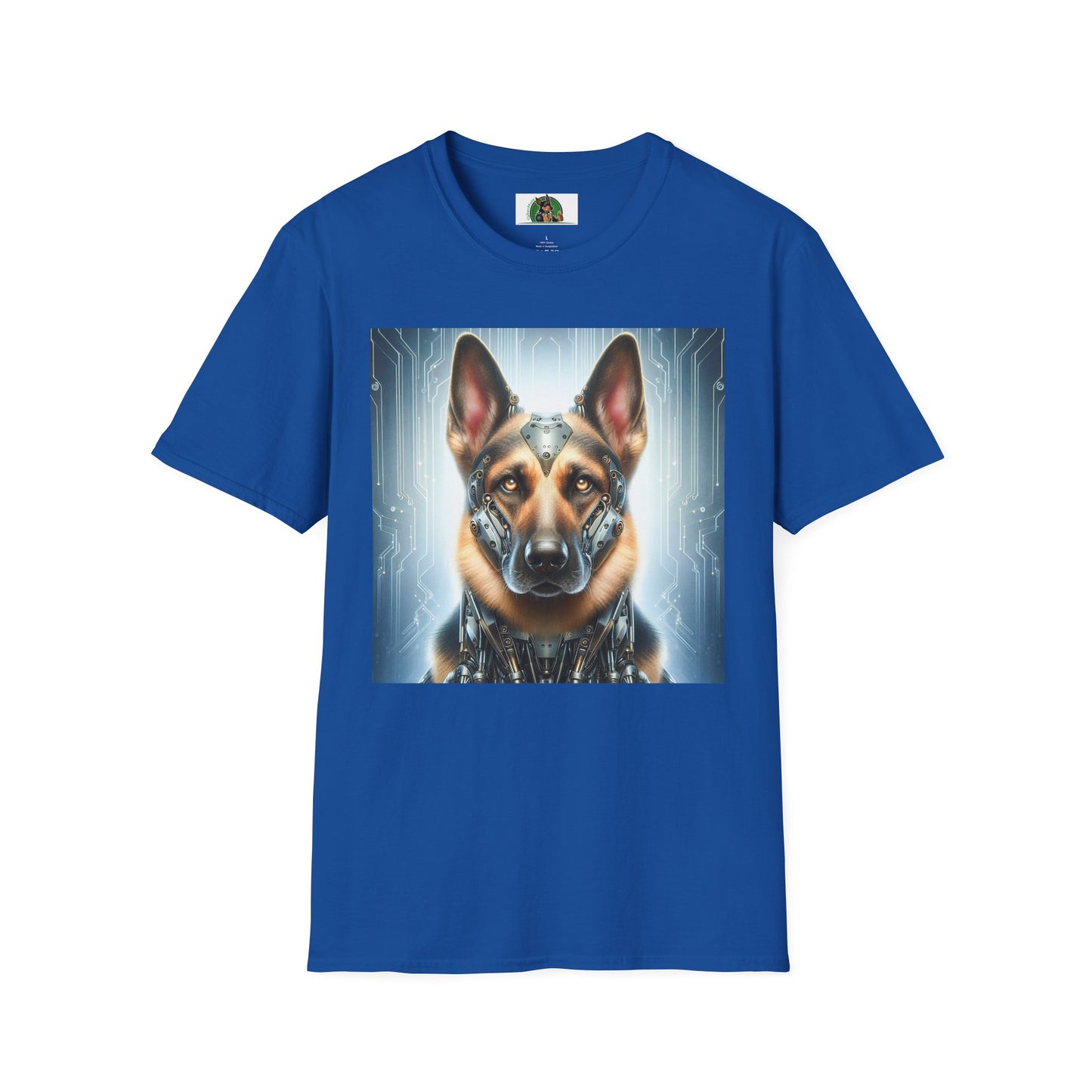 German Shepherd metal man T-Shirt Printify Royal S