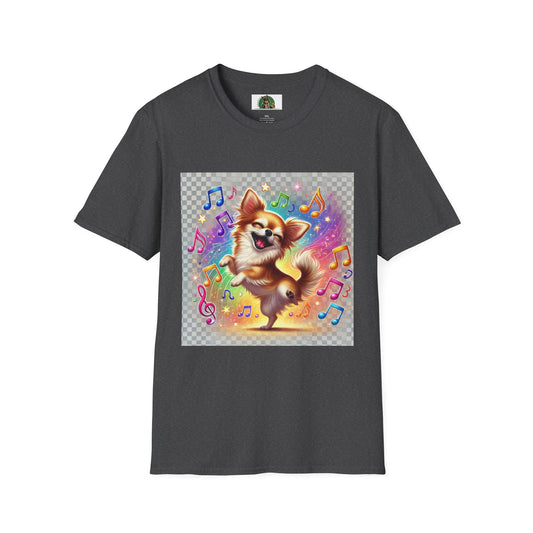 Dancing Dog Chihuahua t shirt T-Shirt Printify XS Dark Heather