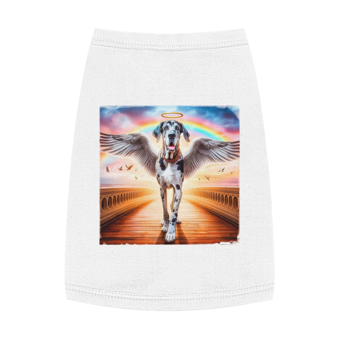 Pet Tank Top Great Dane Pets Printify M White 