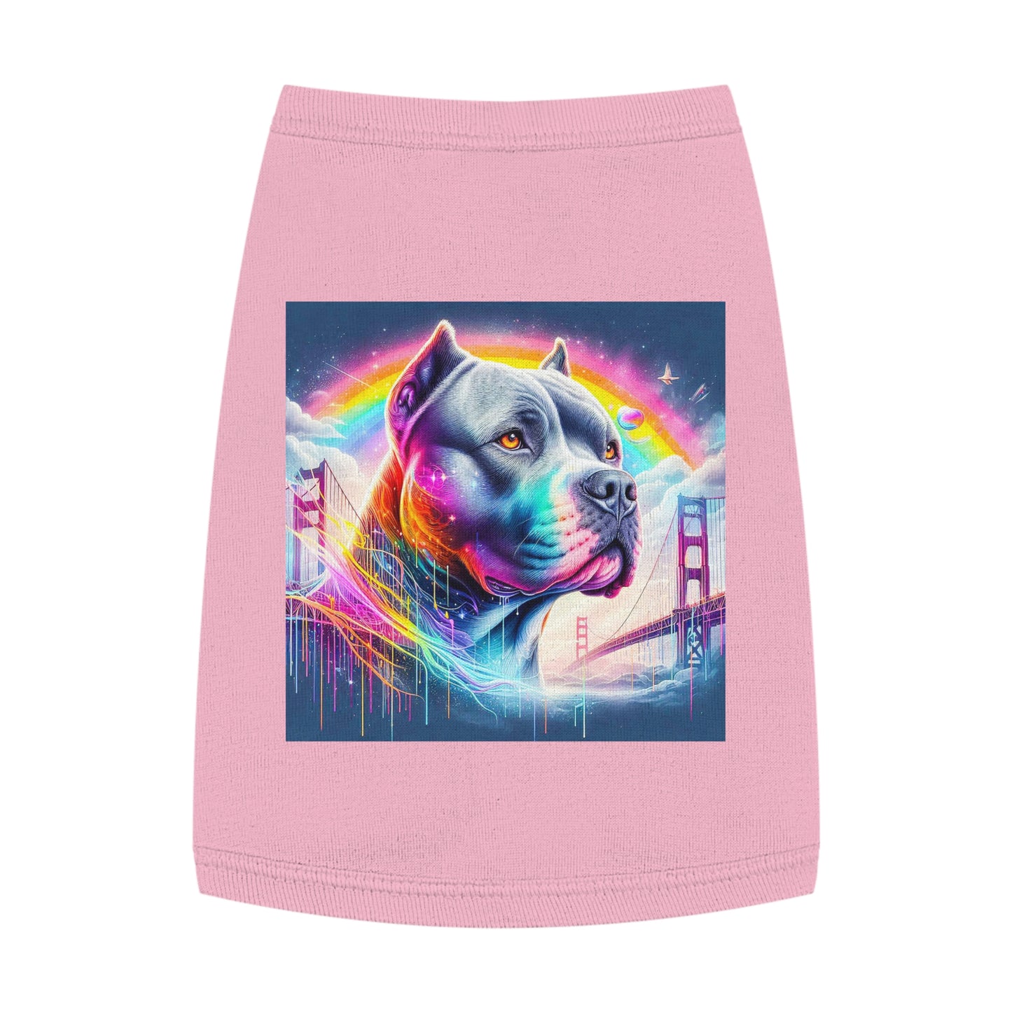 Pet Tank Top Pit Bull colors Pets Printify M Pink