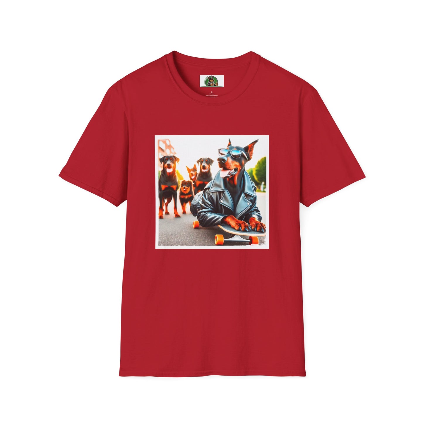 Doberman T-Shirt Printify S Cherry Red