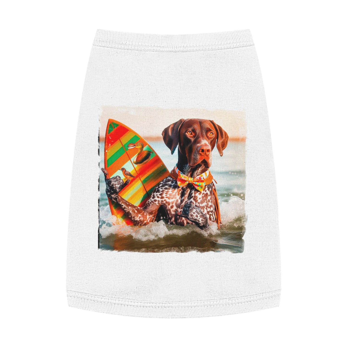 Pet Tank Top German Shorthaired Pointer Pets Printify M White 