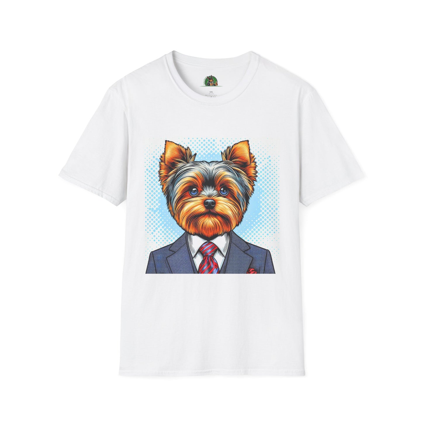 Yorkie suit shirt T-Shirt Printify XS White