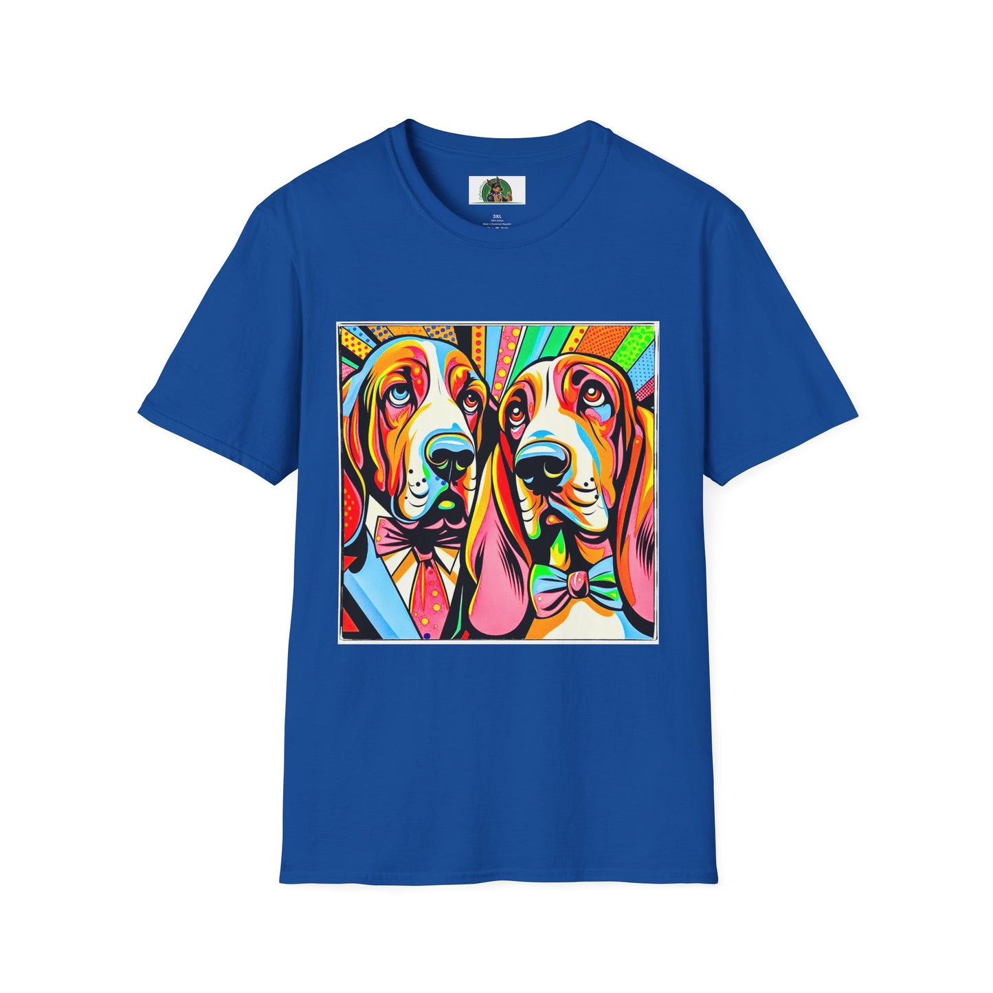 Basset Hound Boys Pop Art Pic T-Shirt Printify XS Royal 