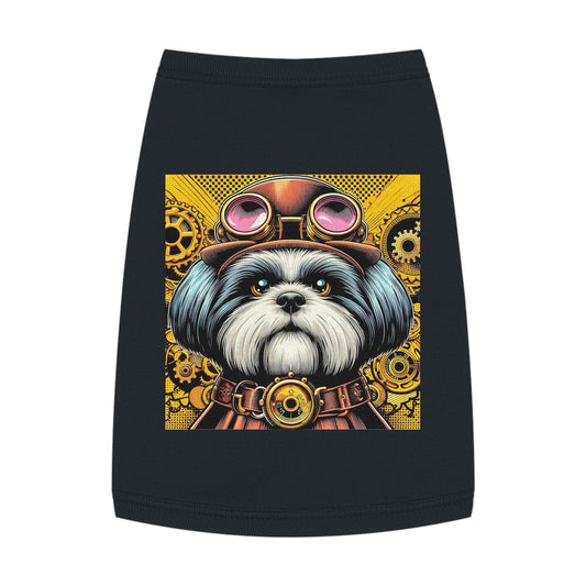 Shih Tzu steam punk cutie Pets Printify M Black