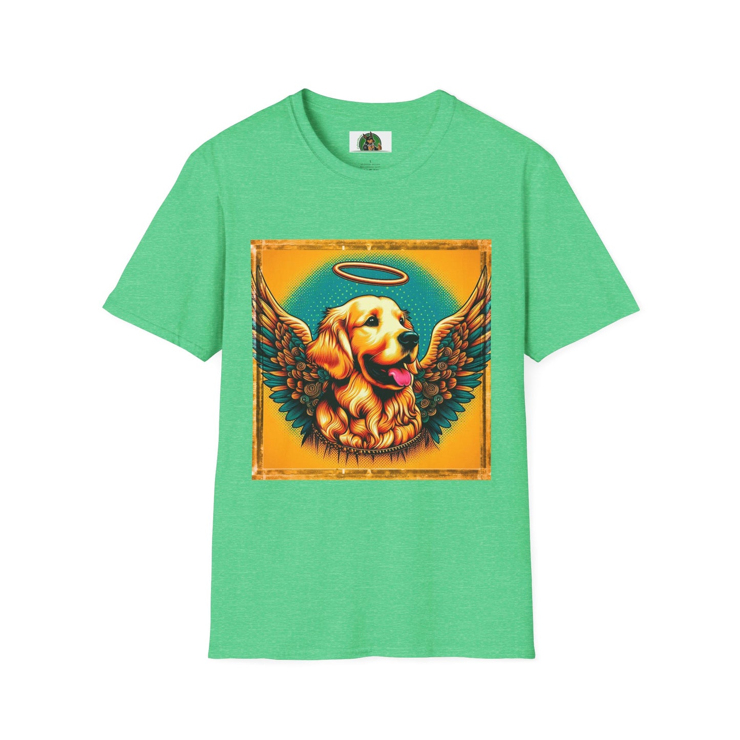 Golden Retriever T-Shirt Printify S Heather Irish Green