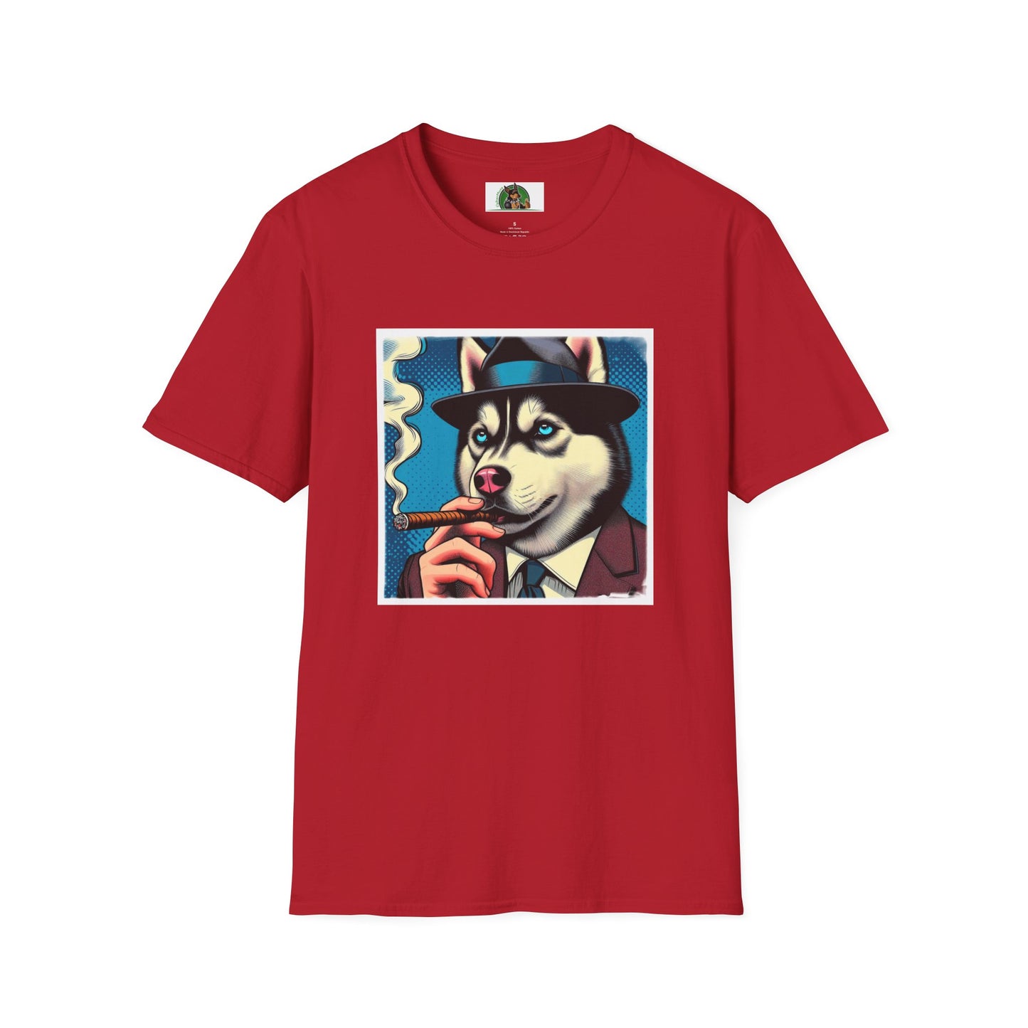 Husky T-Shirt Printify S Cherry Red 