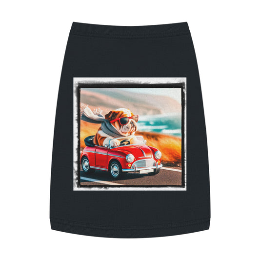 Wacky Pet Tank Top Bulldog sunset cruise t shirt Pets Printify M Black