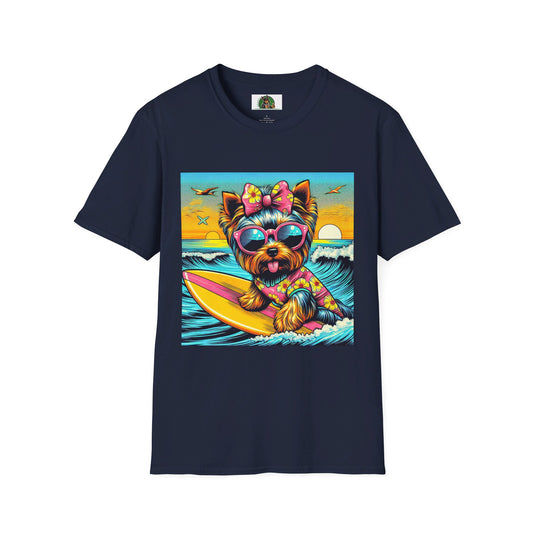 Yorkie T-Shirt Printify S Navy 