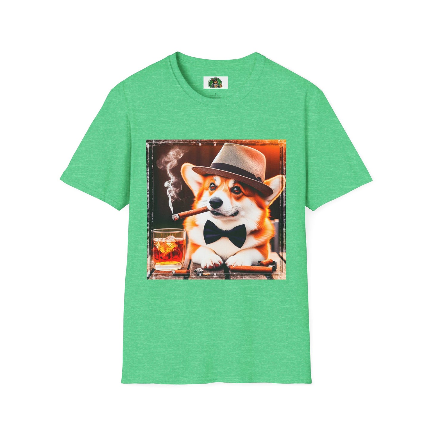 Pembroke Welsh Corgi T-Shirt Printify S Heather Irish Green 