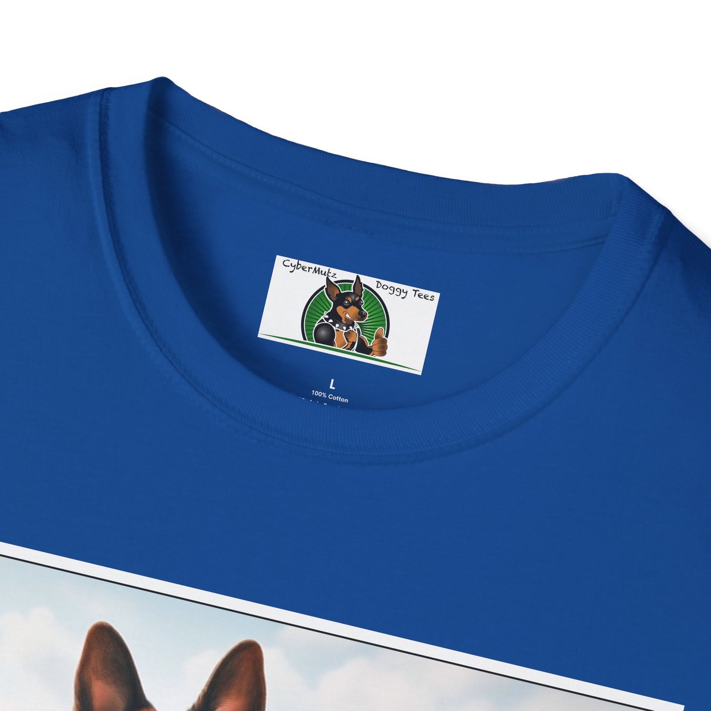 German Shepherd Dog "Beachin" Unisex Softstyle T-Shirt T-Shirt Printify