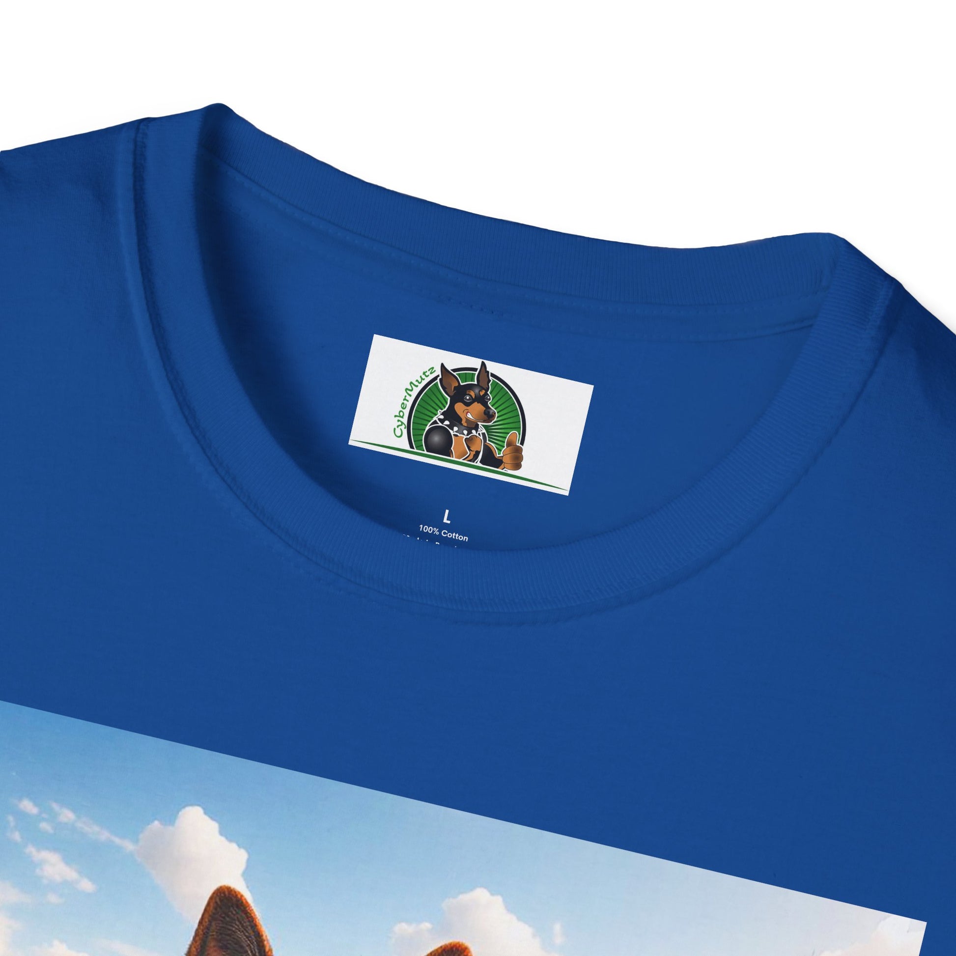 German Shepherd taking photos shirt T-Shirt Printify