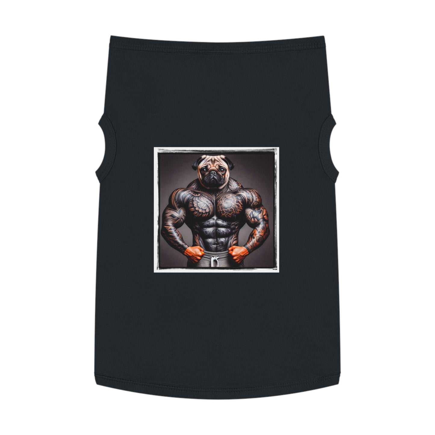 Pet Tank Top Pug Pets Printify XL Black 