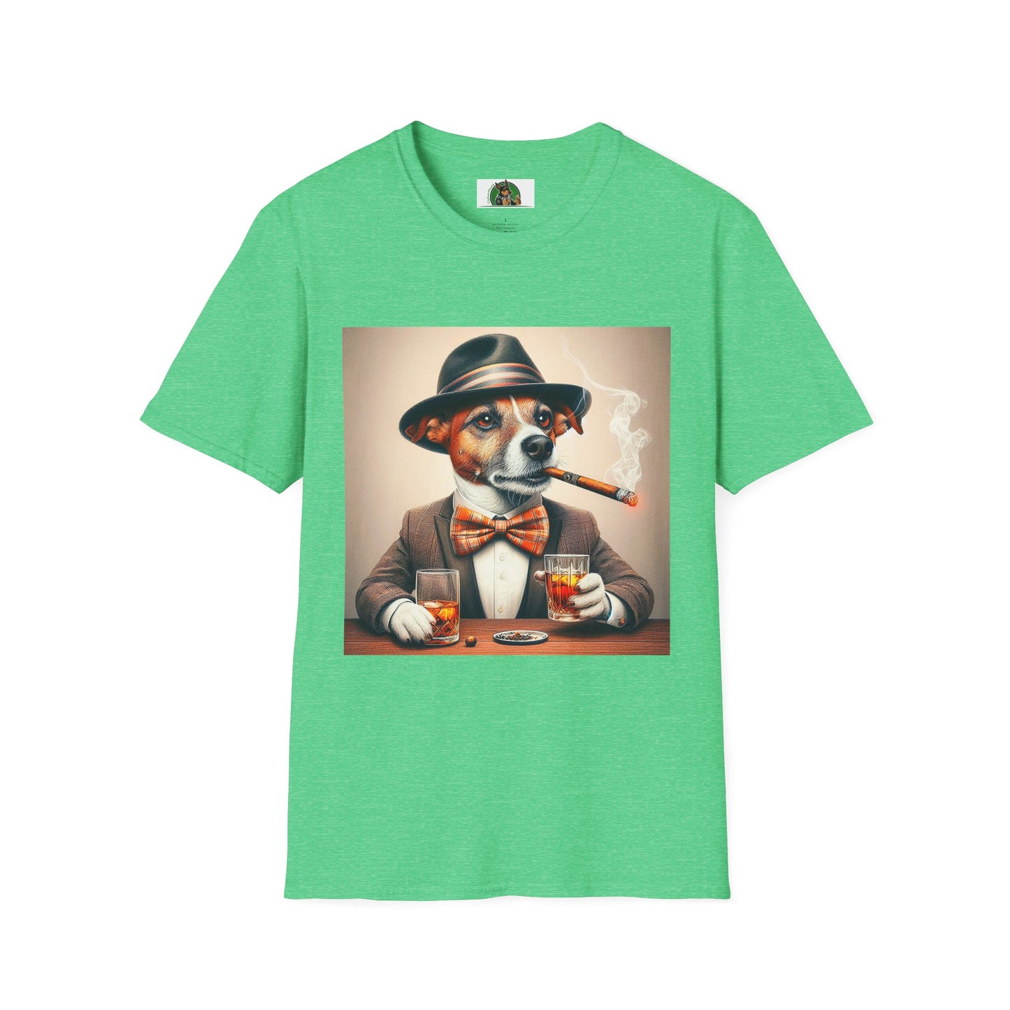 Jack Russell T-Shirt Printify S Heather Irish Green