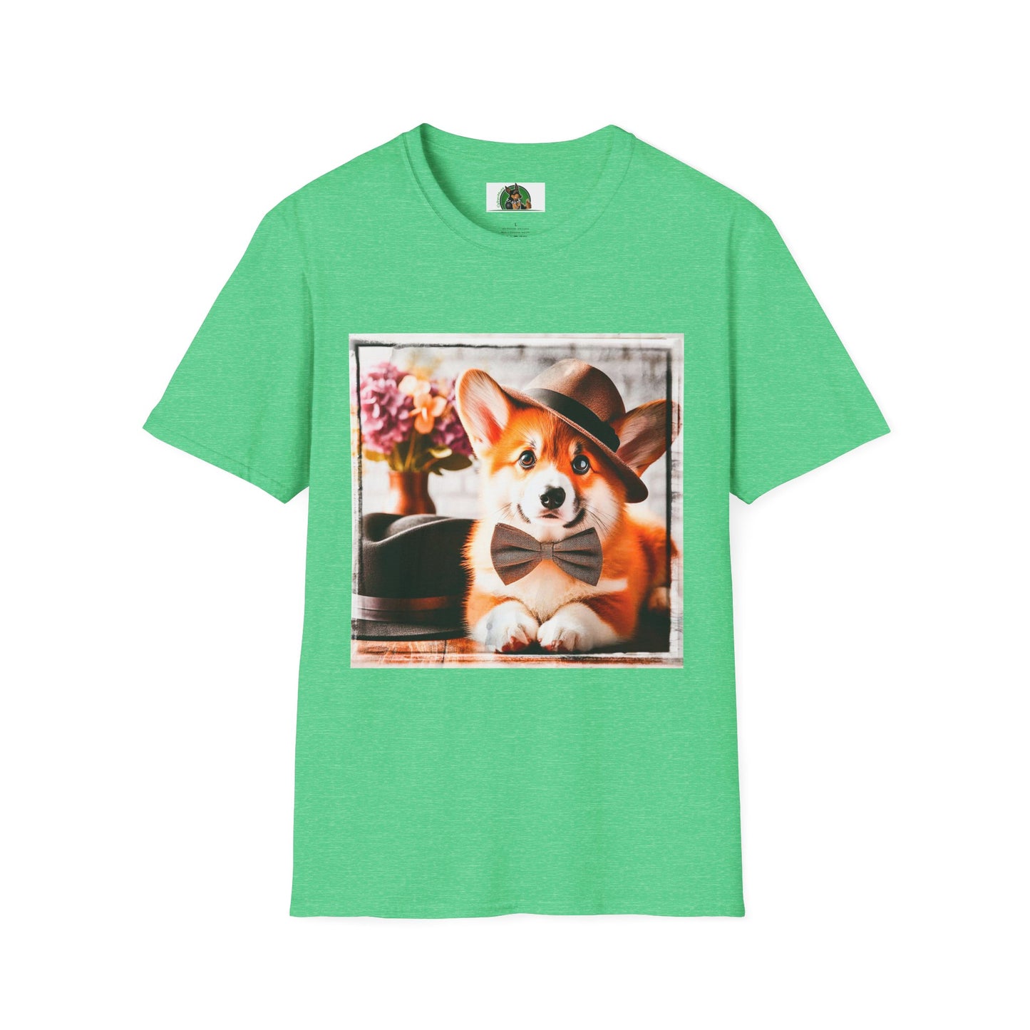 Pembroke Welsh Corgi T-Shirt Printify S Heather Irish Green