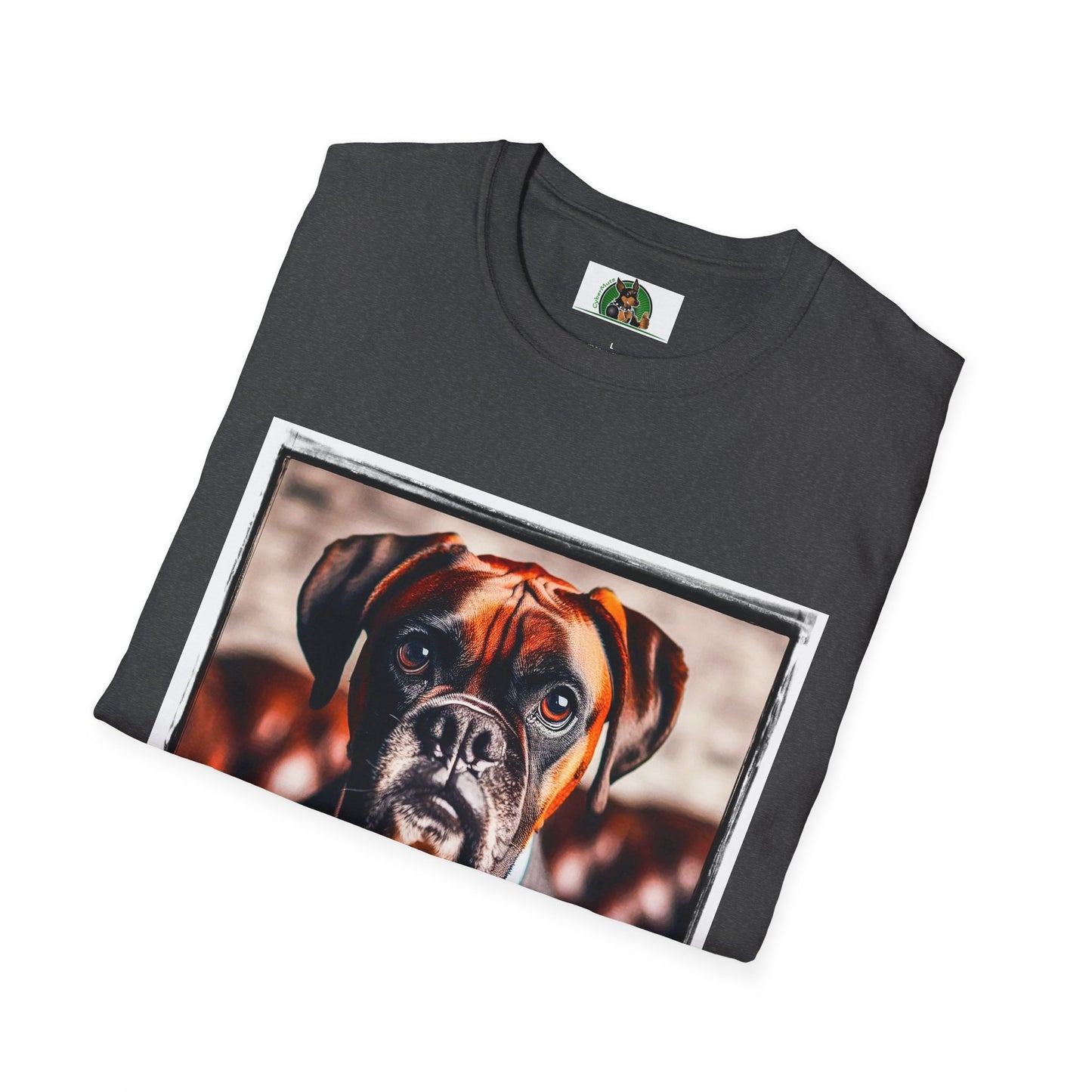 Boxer Dog In Suit Shirt T-Shirt Printify