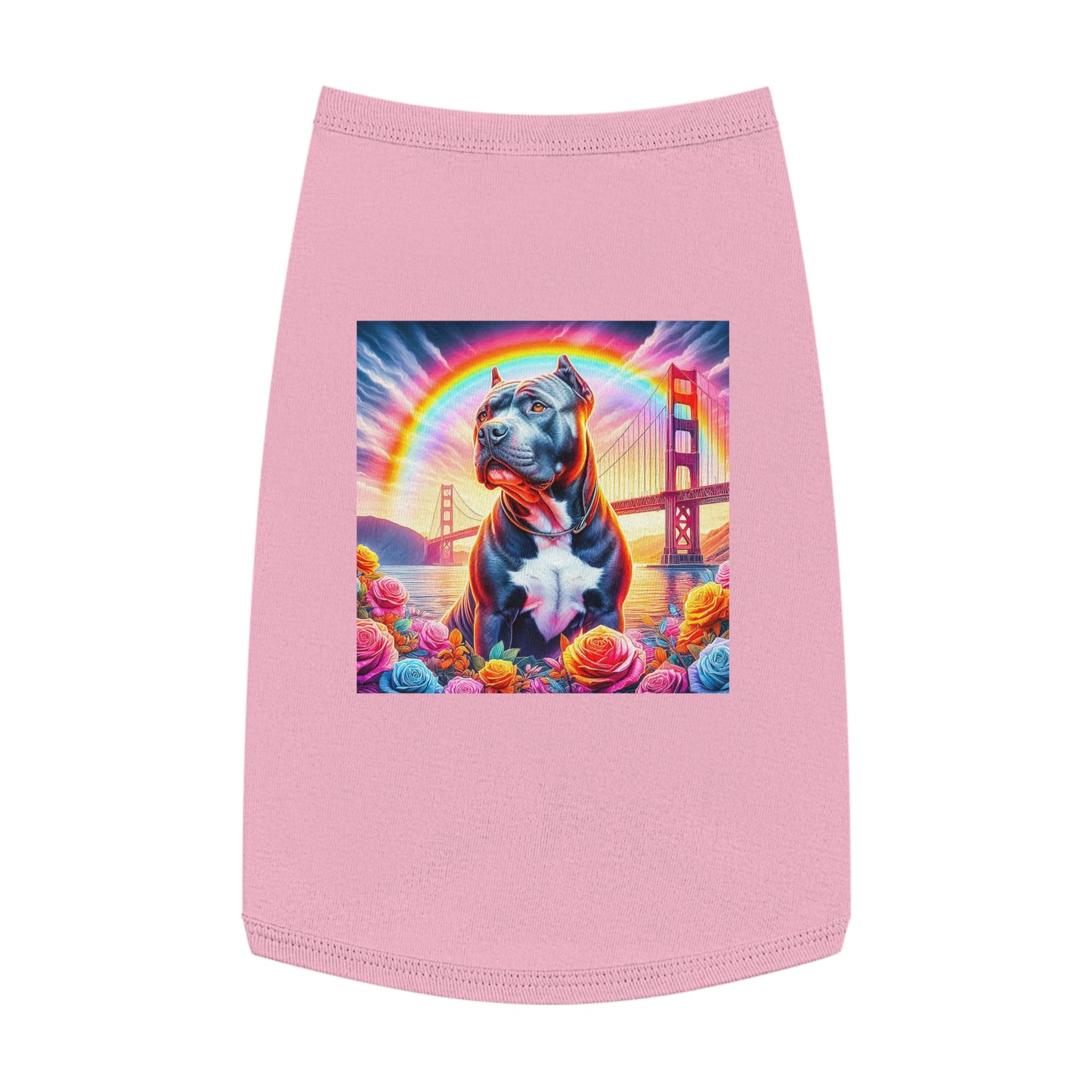 Pet Tank Top Pit Bull Pets Printify L Pink