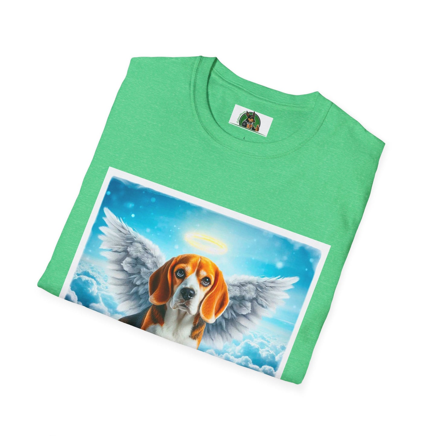 Beagle Angel in Cloud T-Shirt Printify   