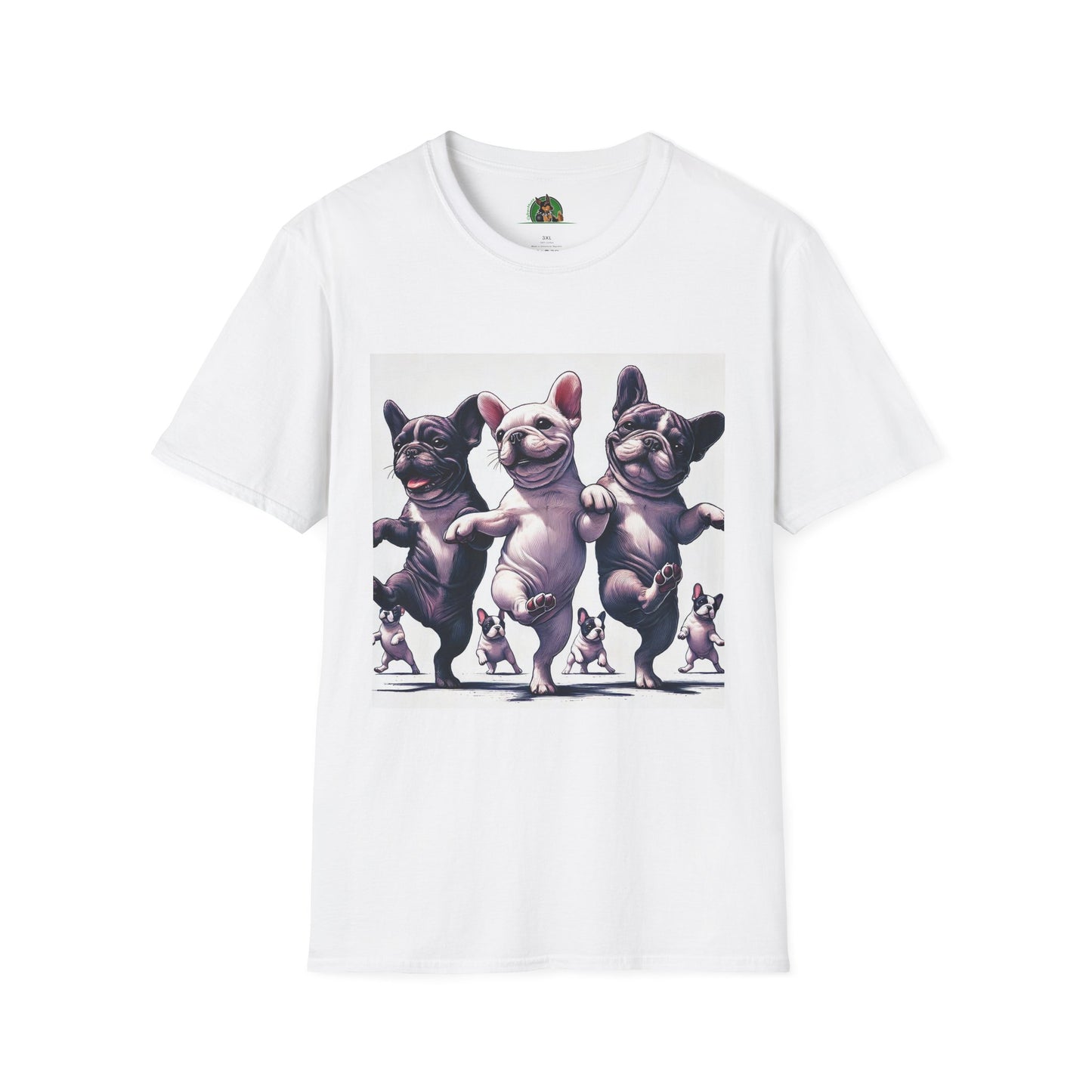 French Bulldogs Dancing Unisex T-Shirt T-Shirt Printify XS White