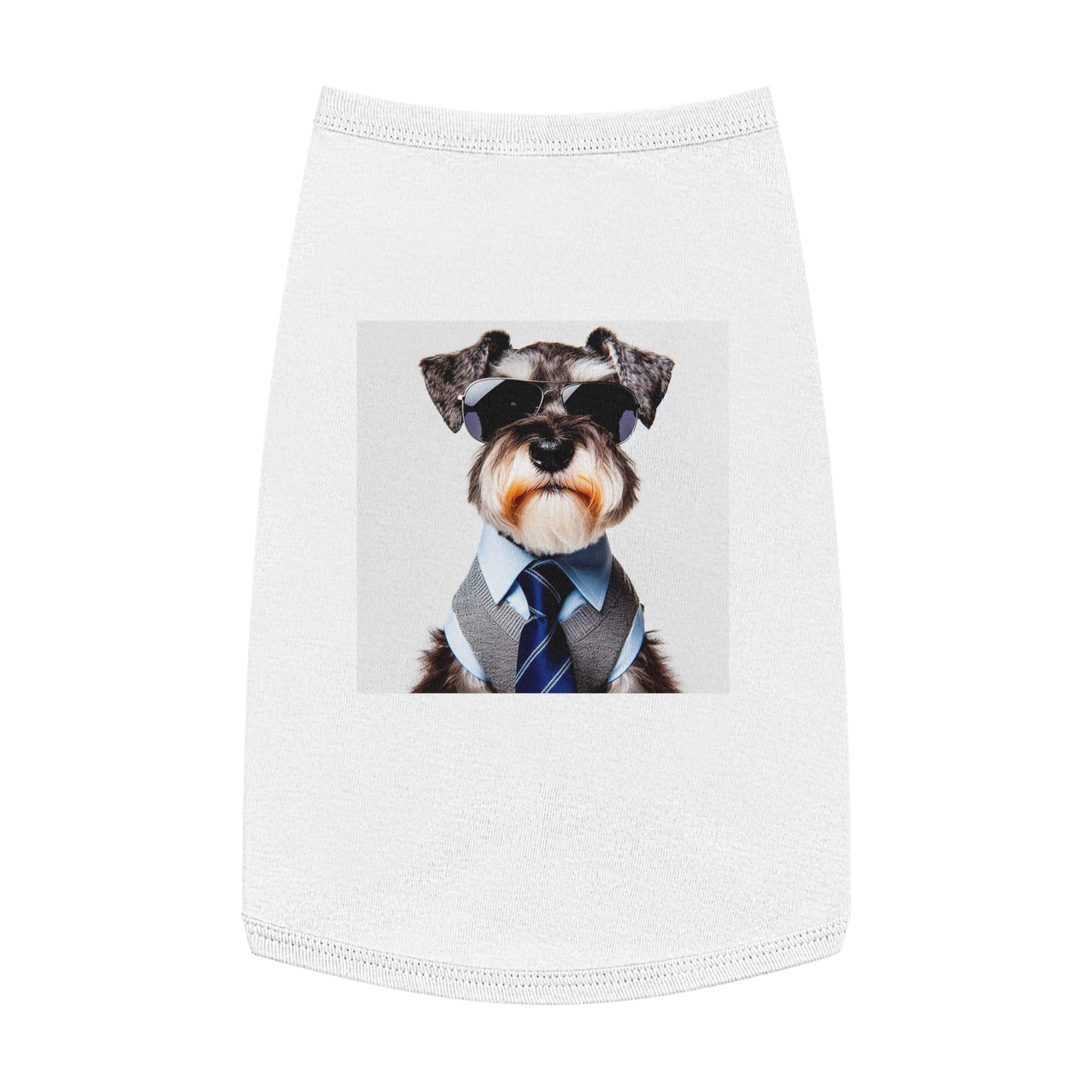 Pet Tank Top Miniature Schnauzer Pets Printify L White 