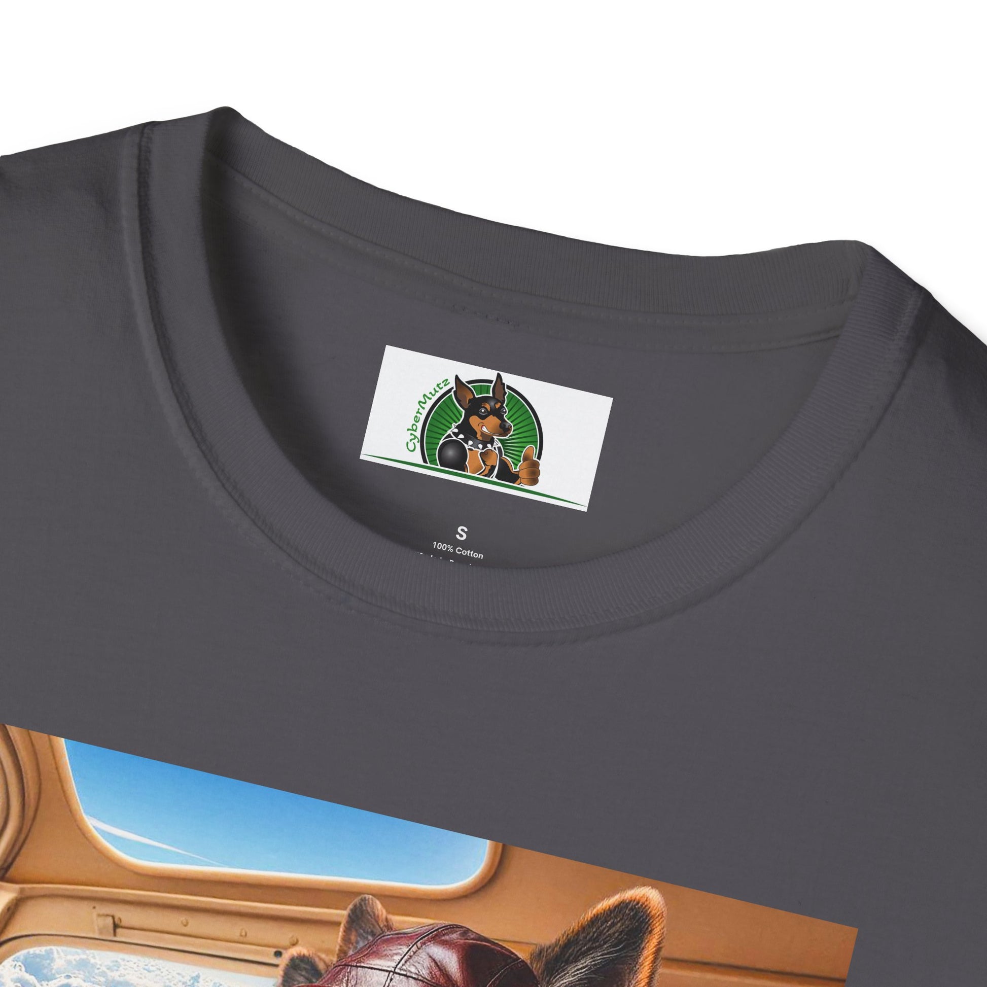 German Shepherd airline pilot T-Shirt Printify