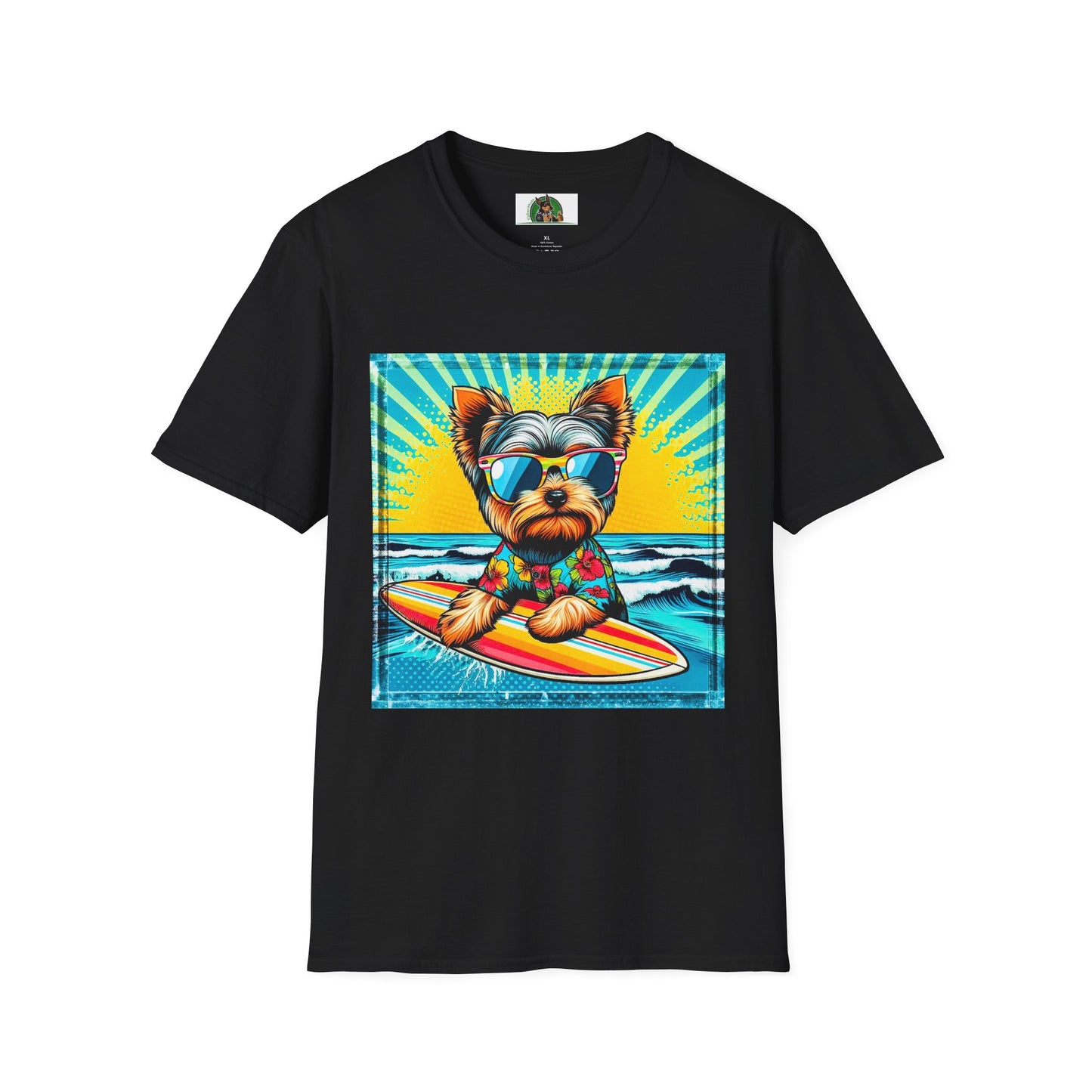 Yorkie pop art cutie shirt T-Shirt Printify XS Black