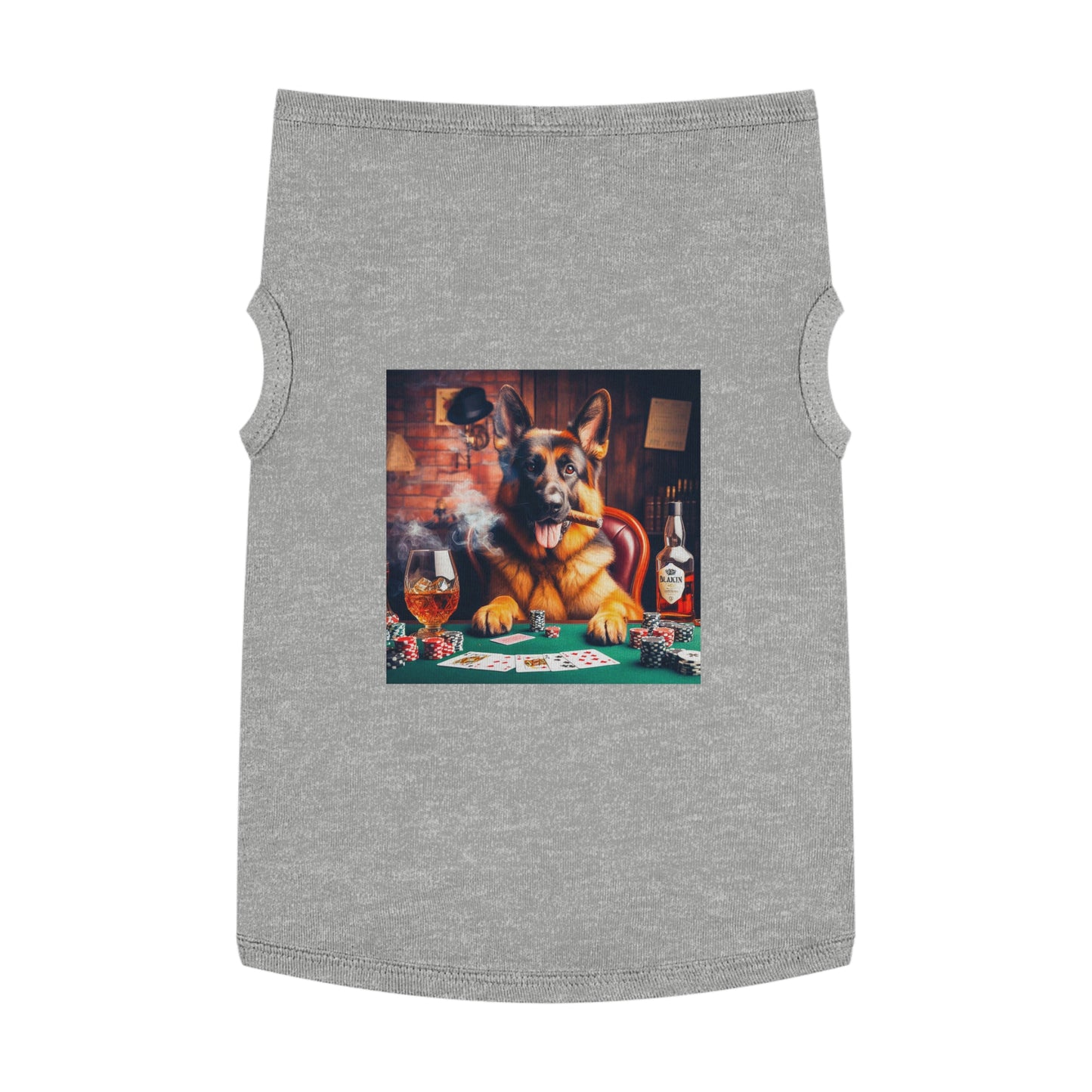 German Shepherd gambling shirt Pets Printify XL Heather