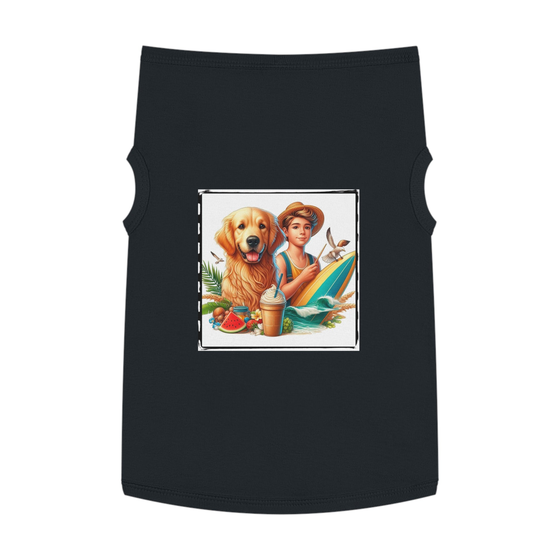 Golden Retriever pet tank top Pets Printify   