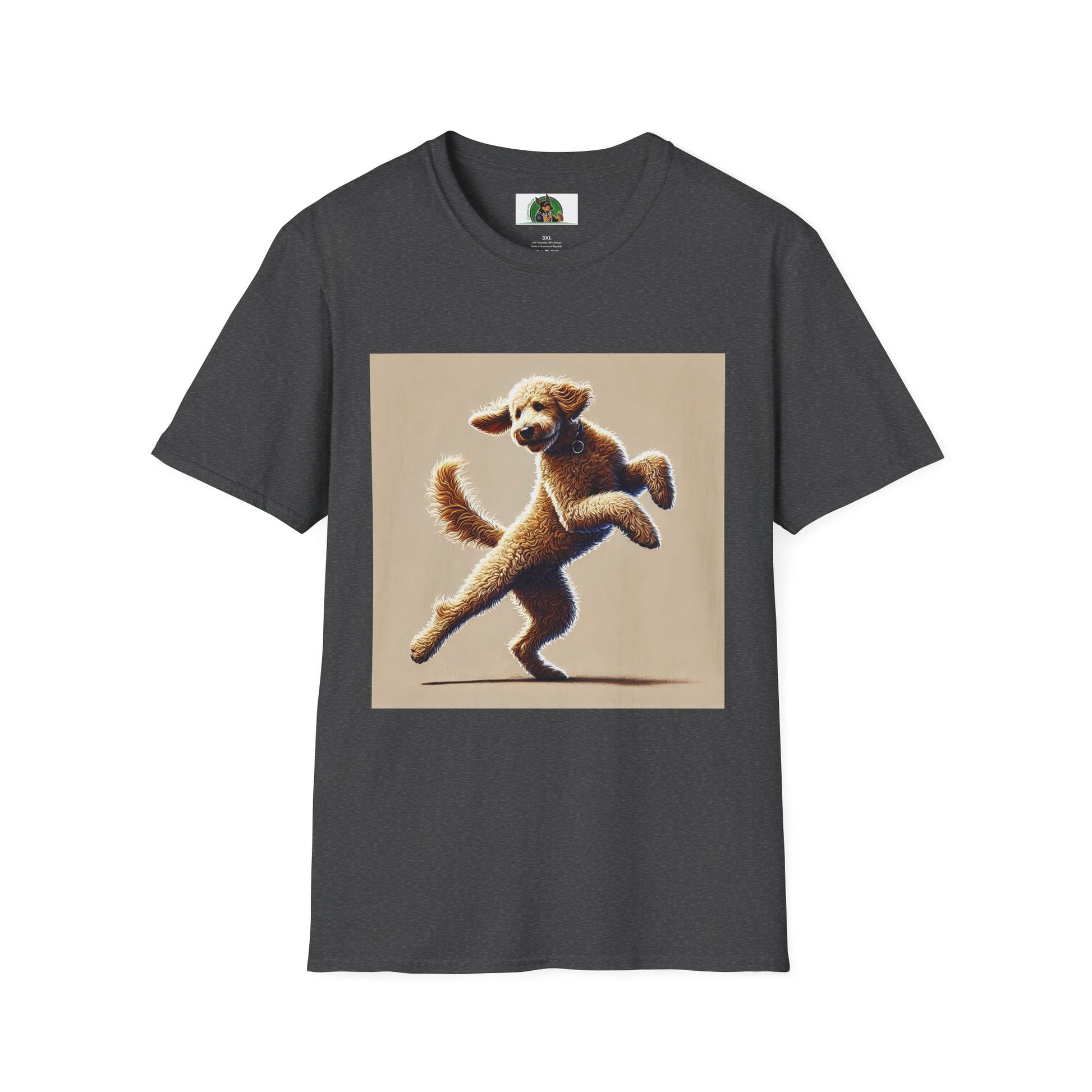 Dancing Golden Doodle T-Shirt T-Shirt Printify XS Dark Heather