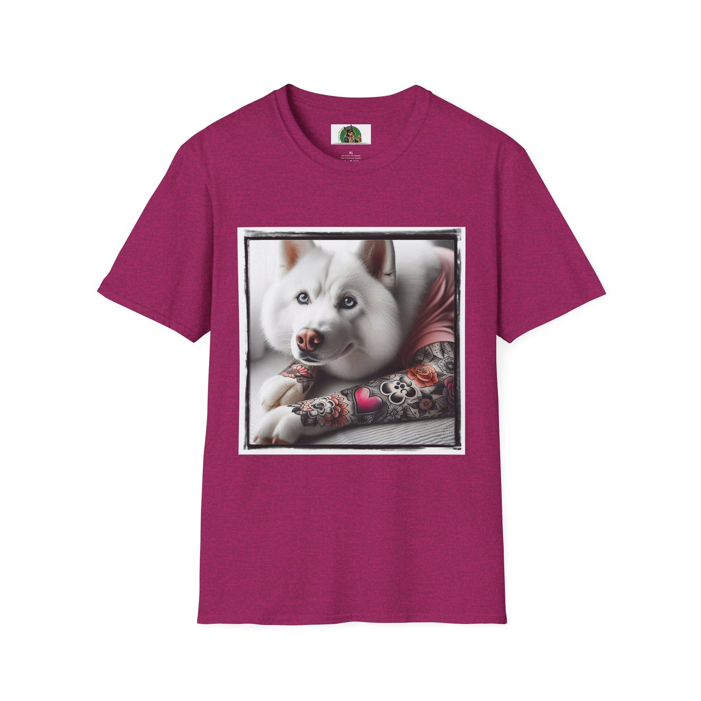 Husky T-Shirt Printify S Antique Heliconia