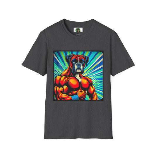 Boxer Muscle Dog T-Shirt Printify XS Dark Heather 