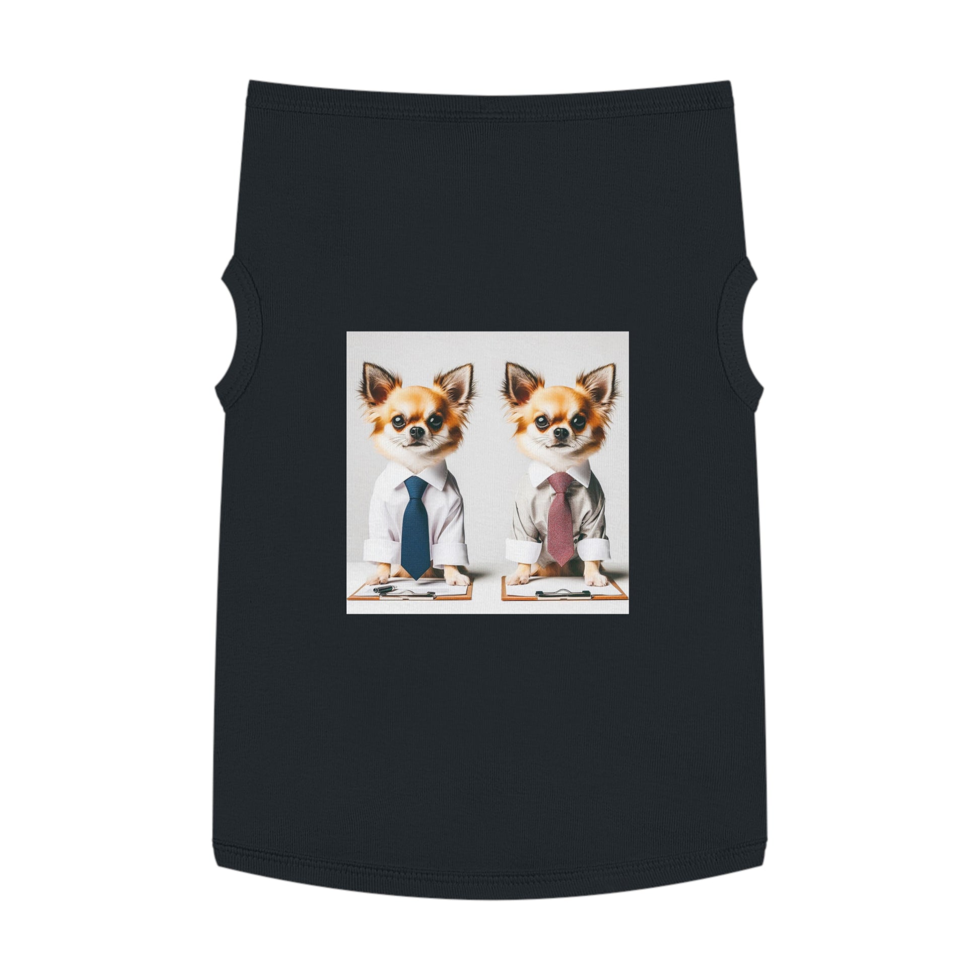 Pet Tank Top Chihuahua interviewing t shirt Pets Printify