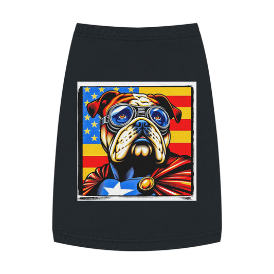 Pet Tank Top Bulldog American dream t shirt Pets Printify M Black