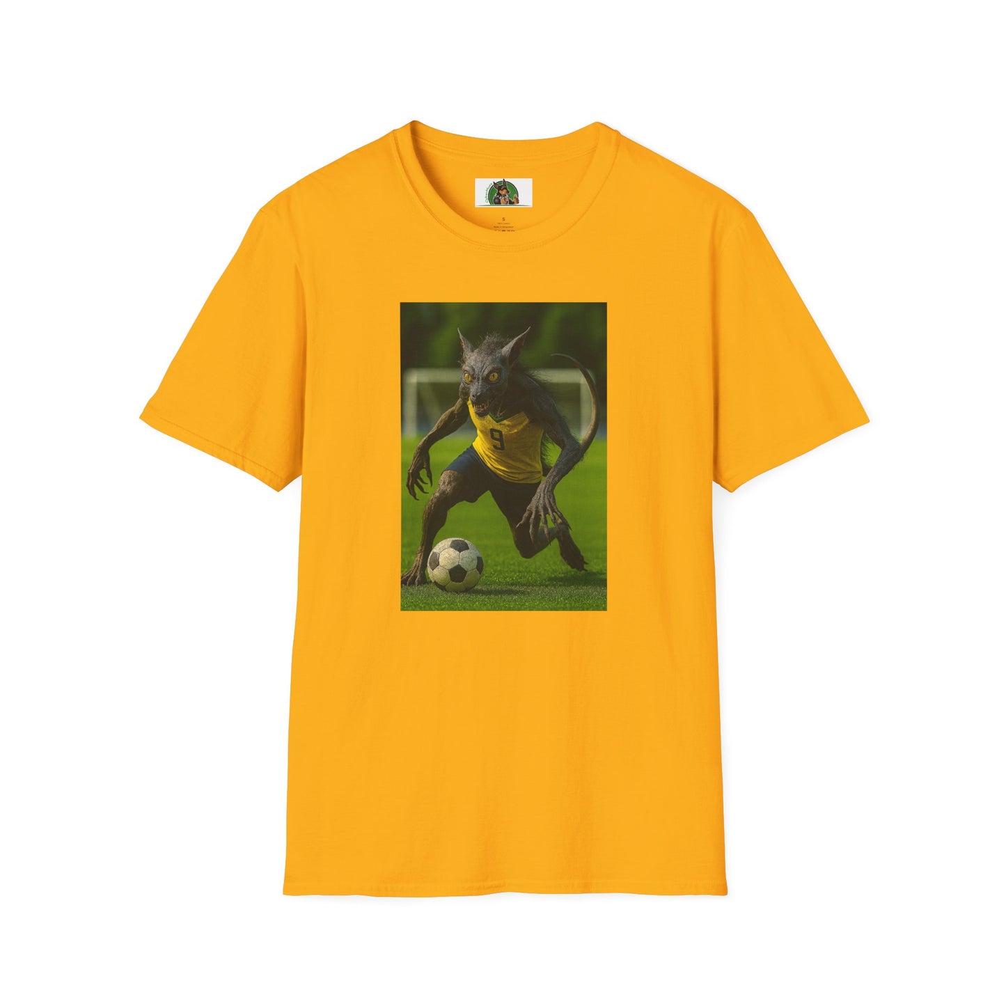 Chupacabra Soccer T-Shirt Sports T-Shirt Printify Gold S