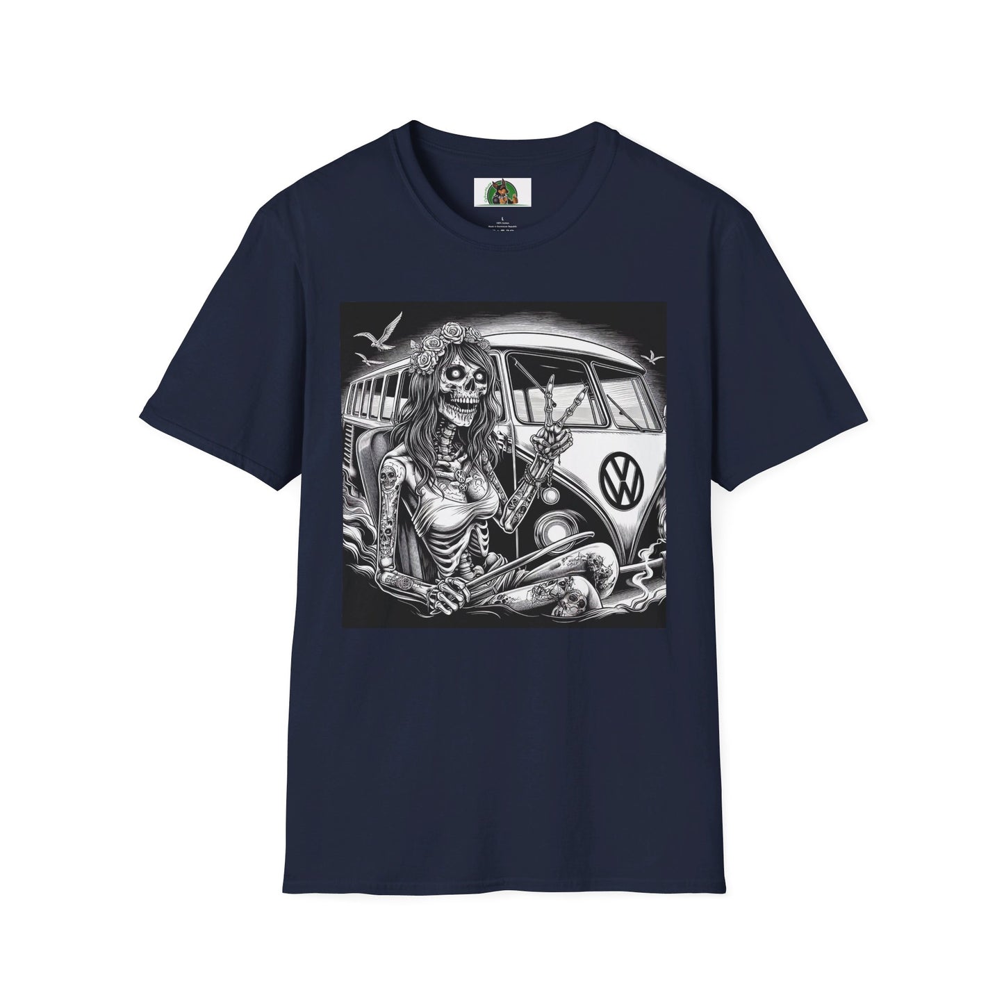 Zombie Girl T-Shirt Printify S Navy 