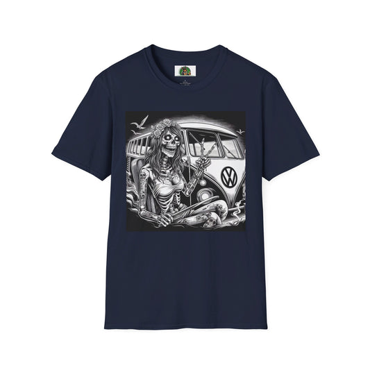 Zombie Girl T-Shirt Printify S Navy 