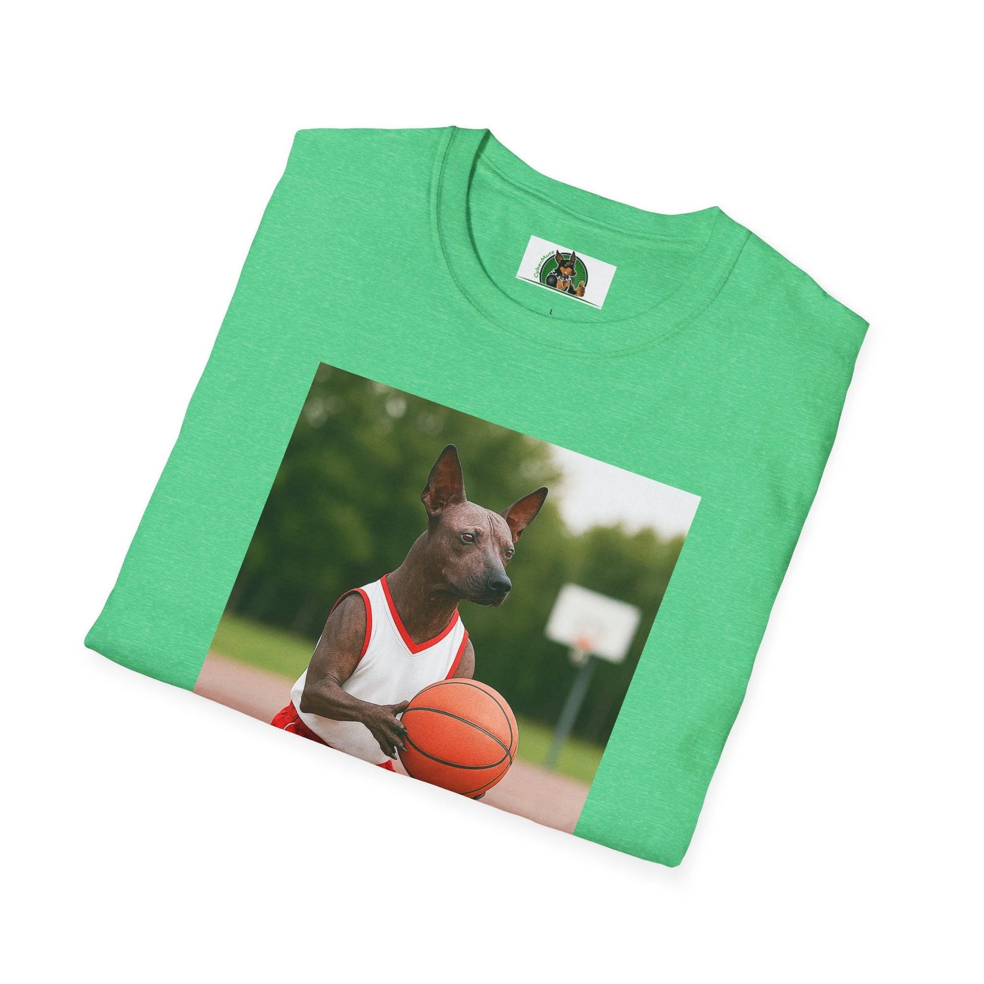 Mexican Hairless Dog Basketball T-Shirt — Dog Lover Sports Tee by Printify