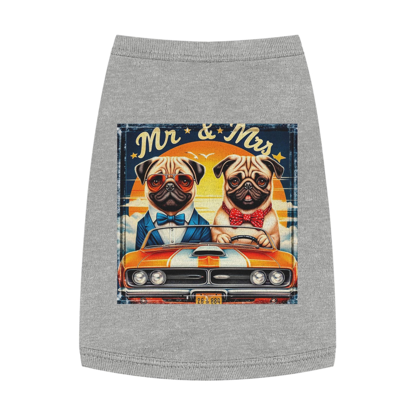 Wacky Pet Tank Top Pug Pets Printify M Heather 