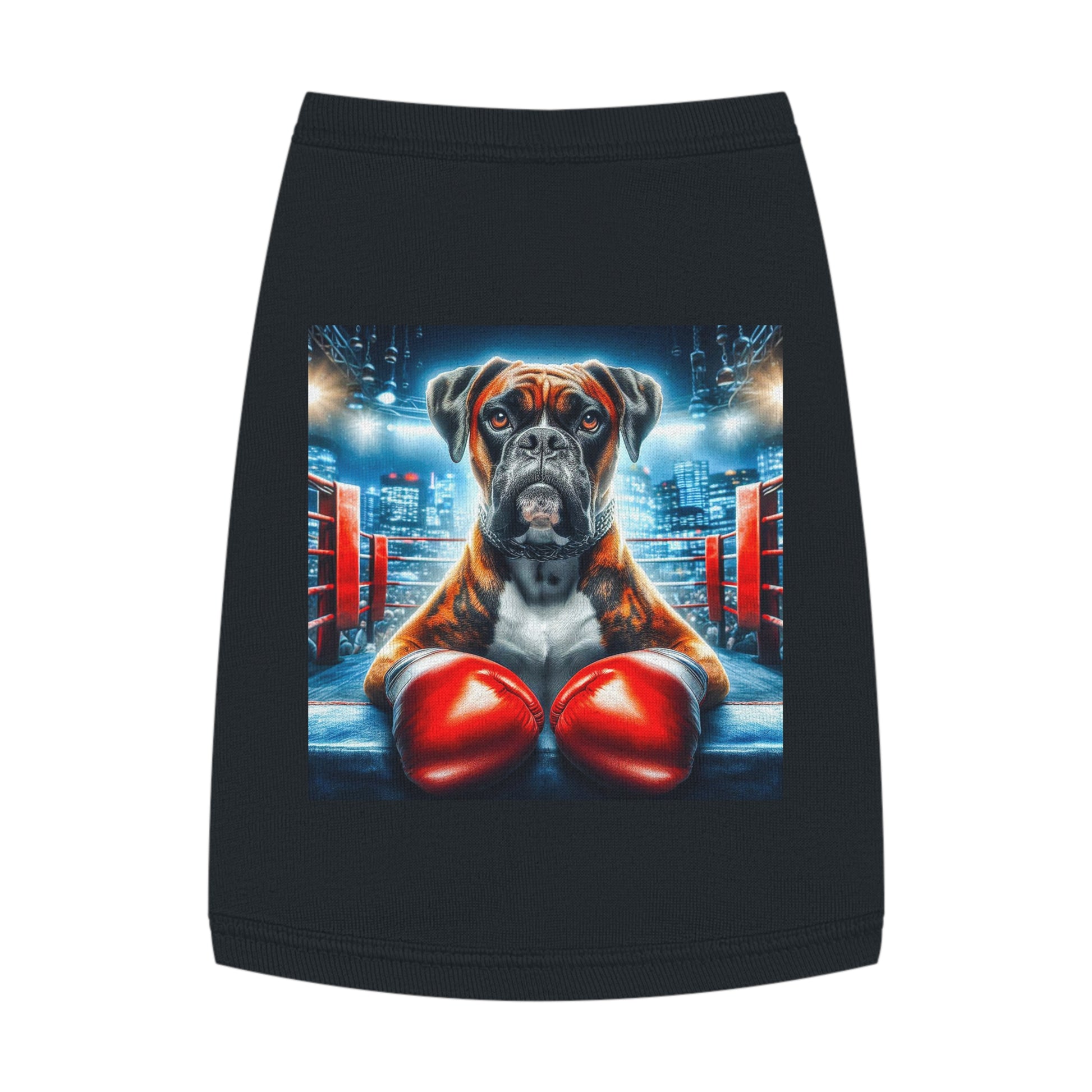 Pet Tank Top Boxer Pets Printify M Black 