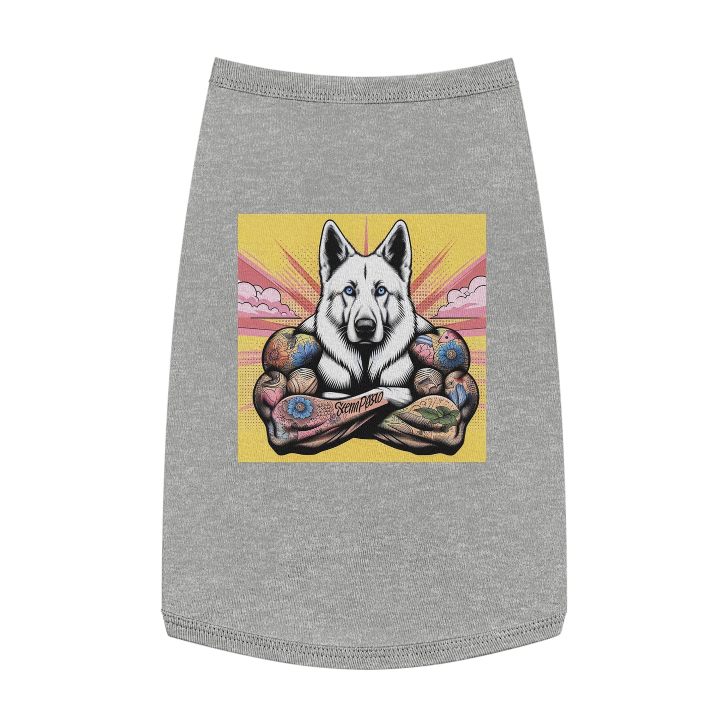 Pet Tank Top German Shepherd Pets Printify L Heather 