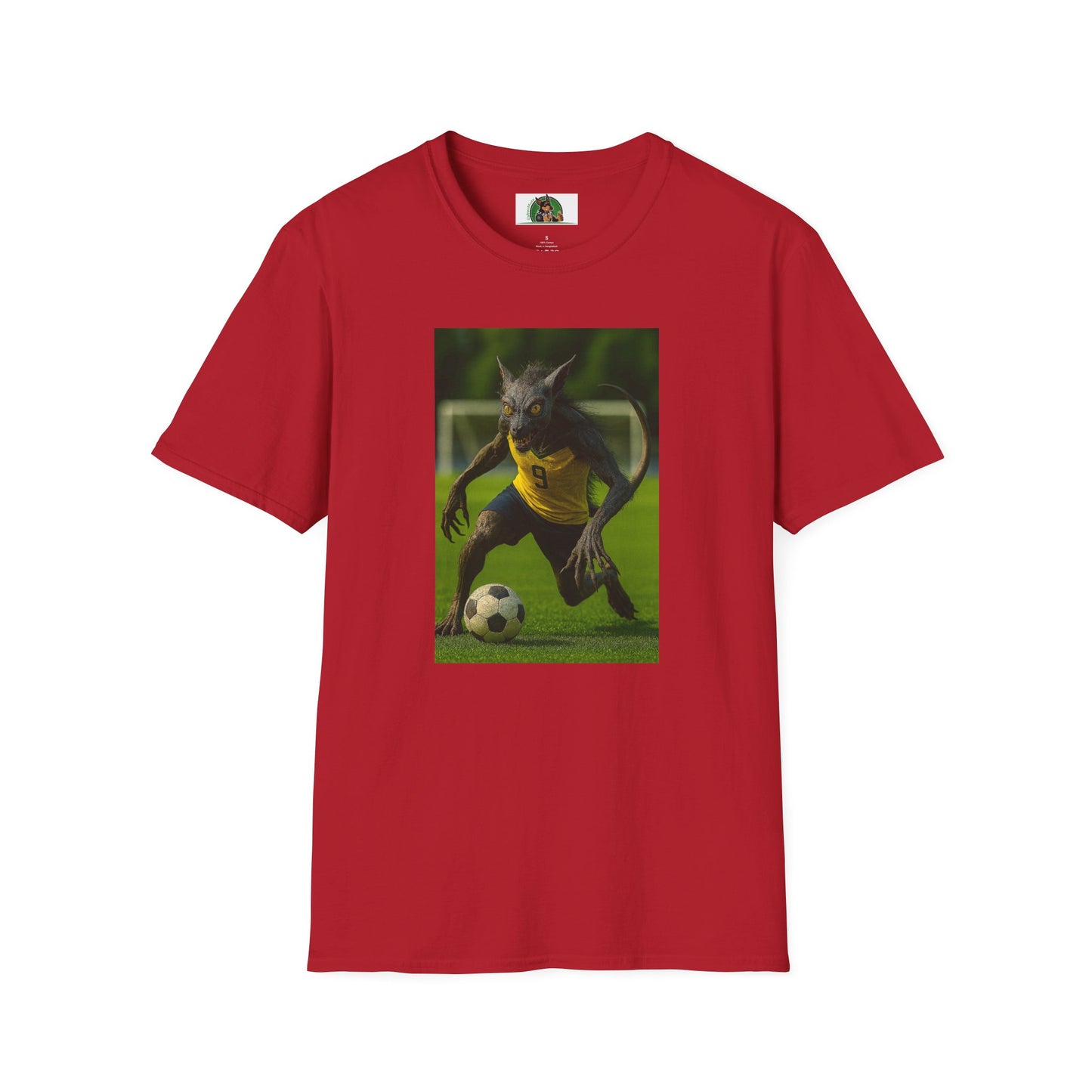 Chupacabra Soccer T-Shirt Sports T-Shirt Printify Cherry Red S