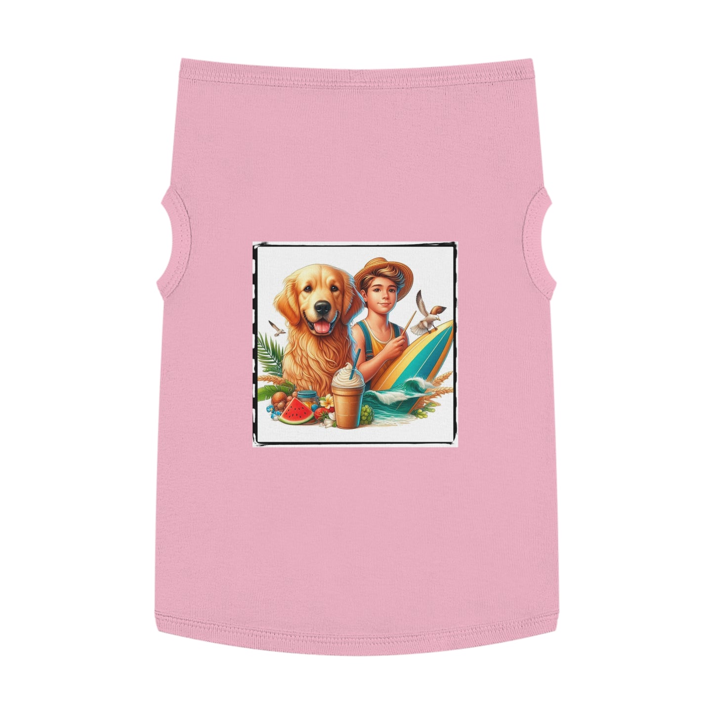 Golden Retriever pet tank top Pets Printify XL Pink 