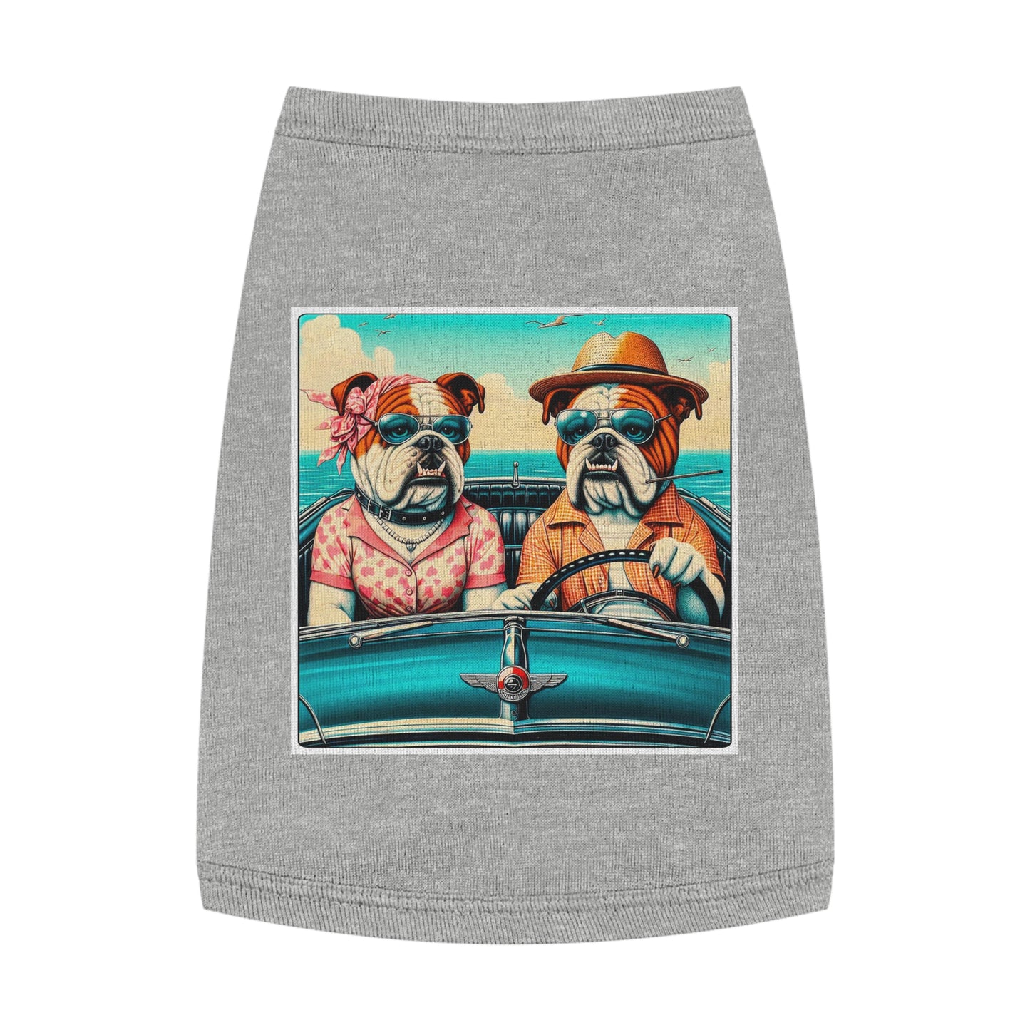 Wacky Pet Tank Top Bulldog Pets Printify M Heather 