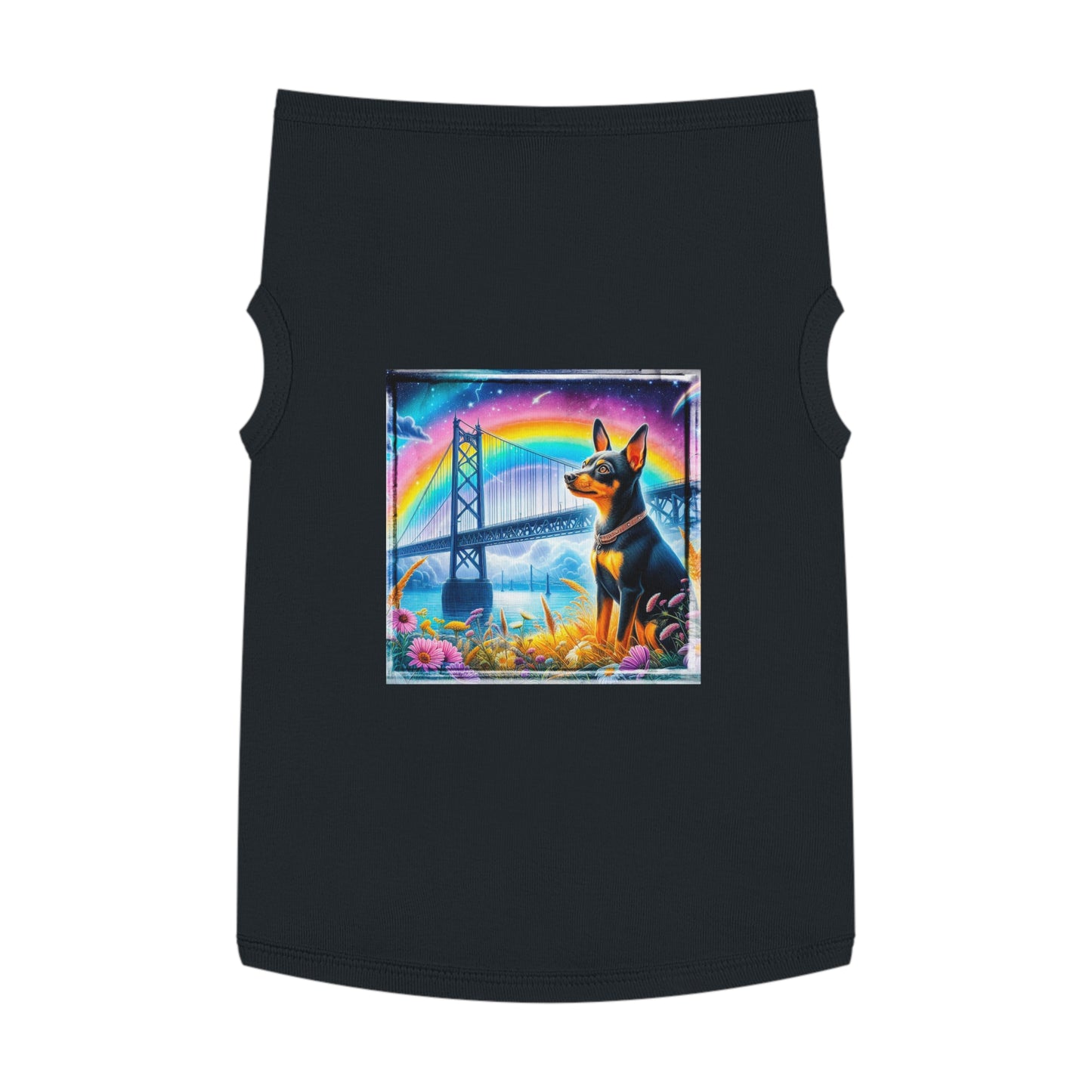 Pet Tank Top Rat Terrier Pets Printify XL Black 