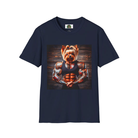 Yorkie T-Shirt Printify S Navy 