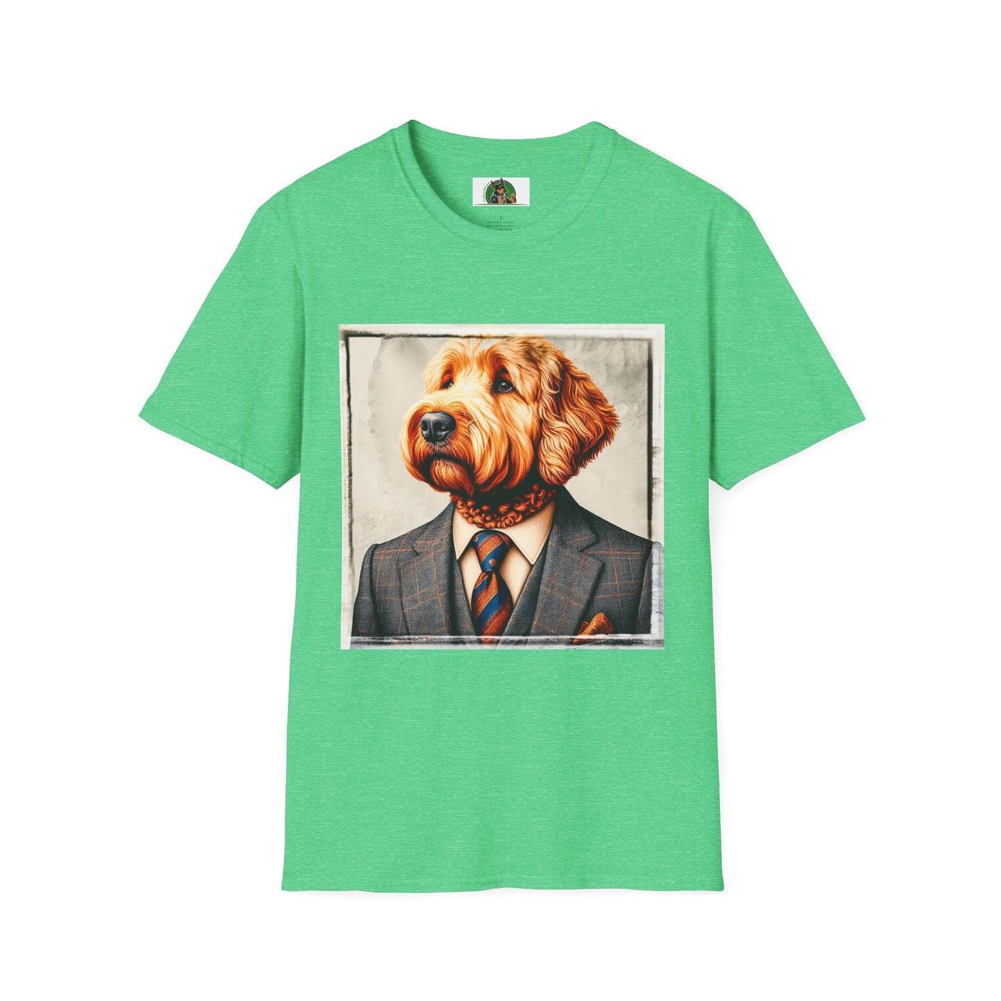 Golden Doodle T-Shirt Printify S Heather Irish Green