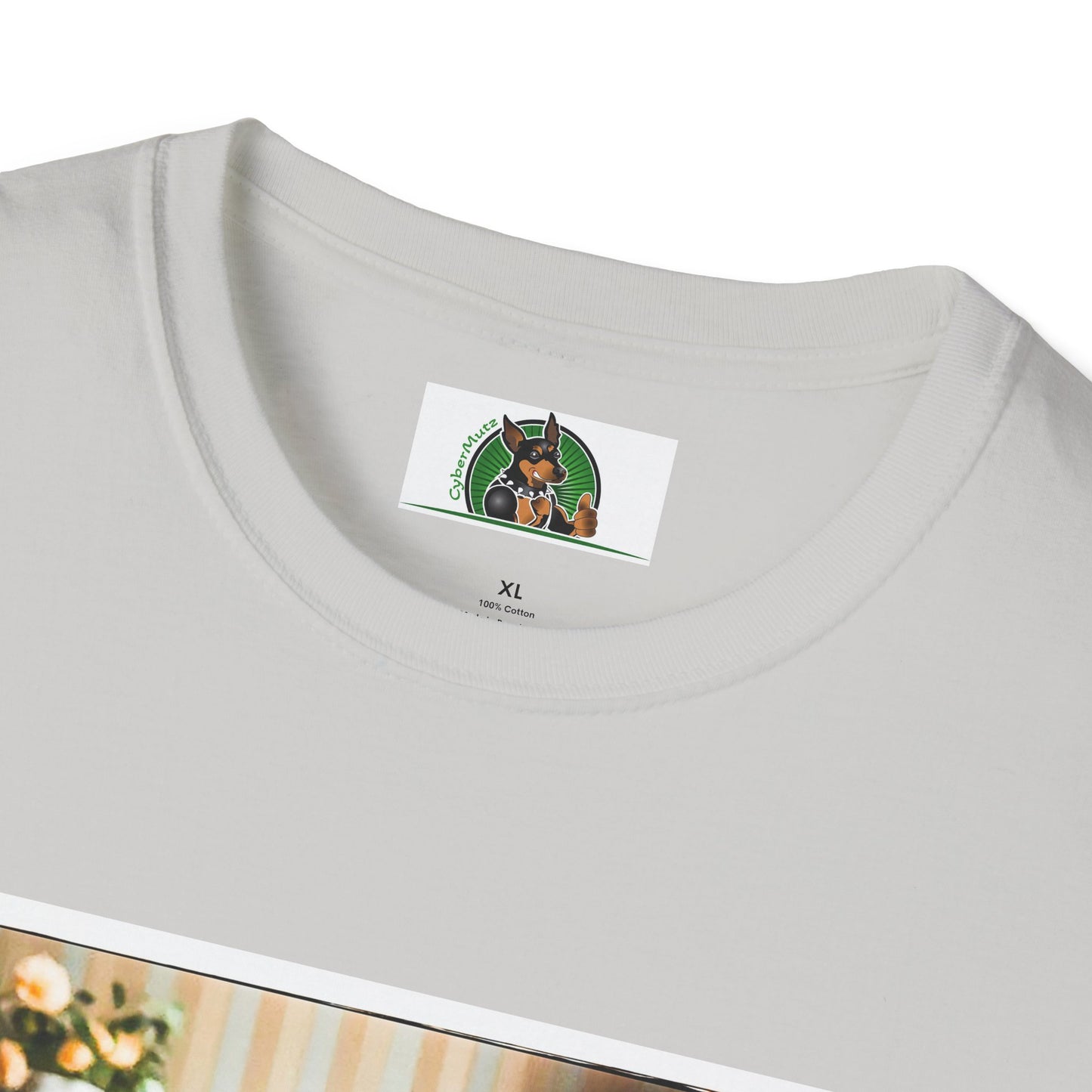 Basset Hound In Bath Robe Sitting On Couch