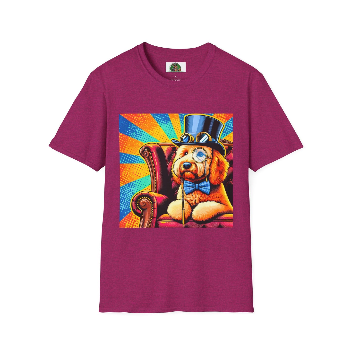 Golden Doodle steam punk cutie shirt T-Shirt Printify S Antique Heliconia