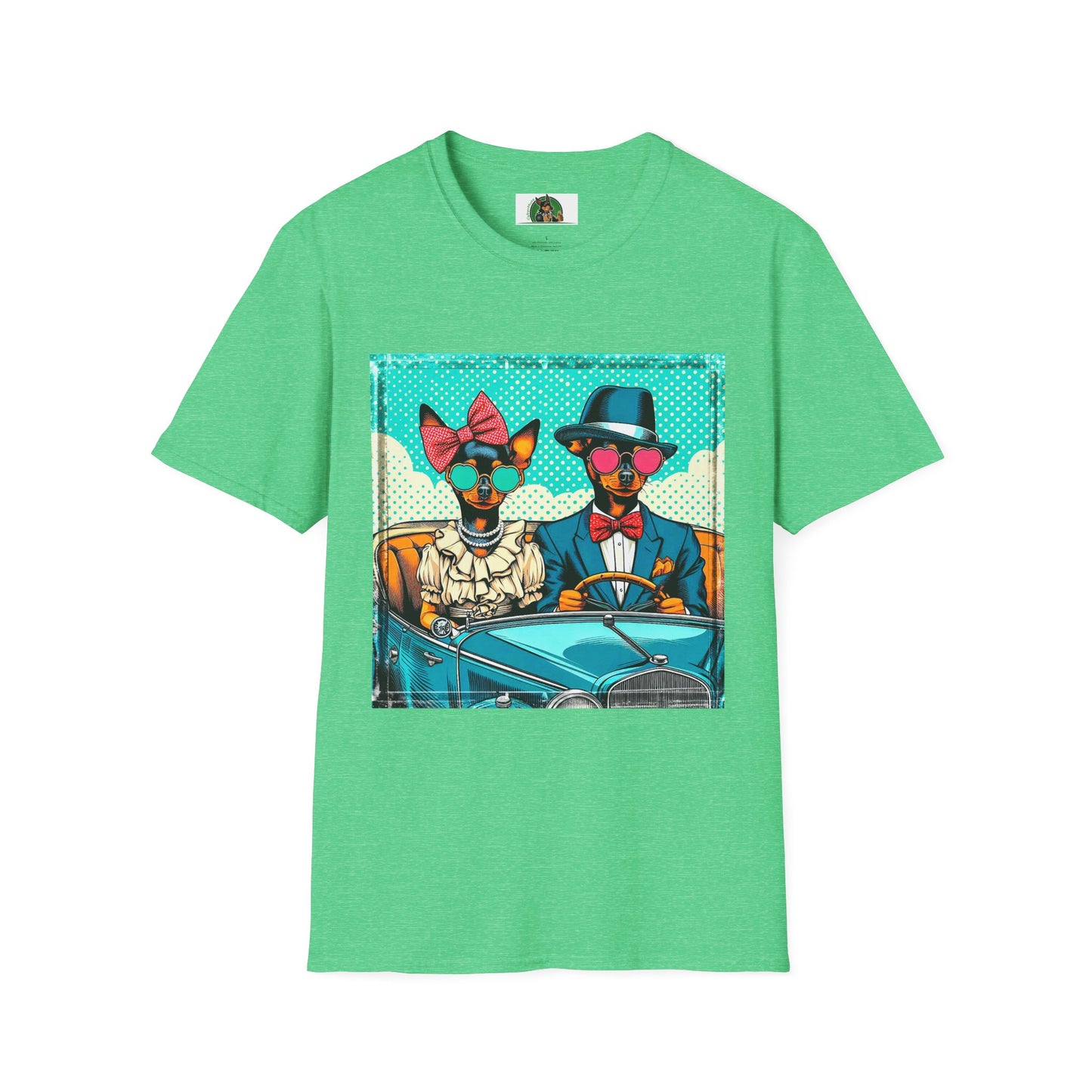 Wacky Min Pin T-Shirt T-Shirt Printify S Heather Irish Green 